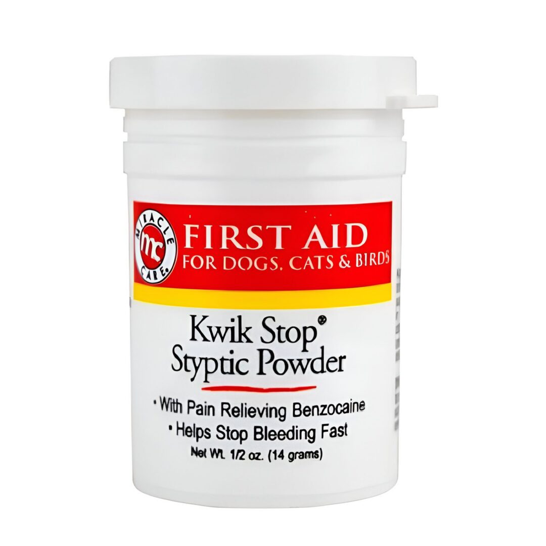 Kwik Stop Styptic Powder for pets.