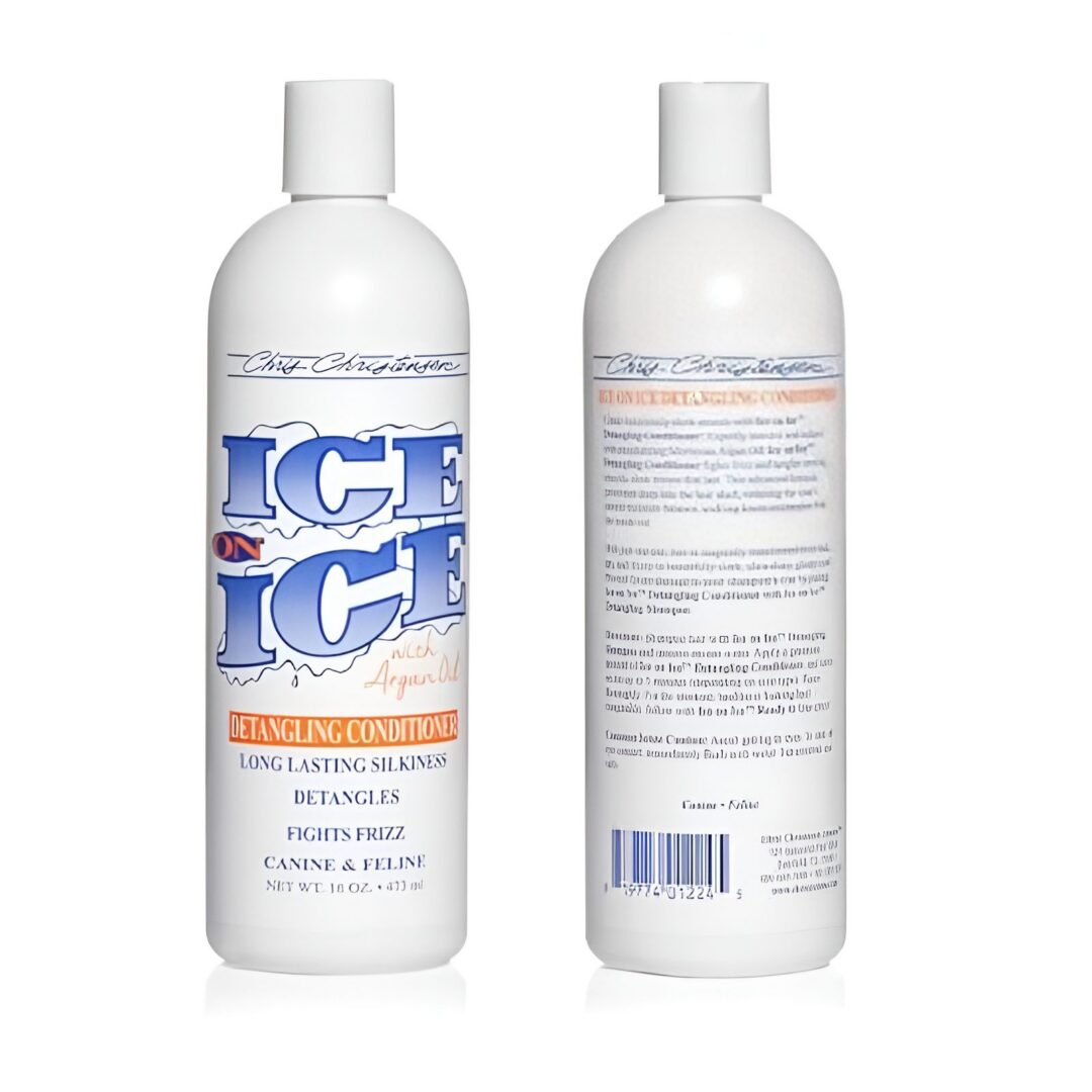 Two bottles of Ice on Ice conditioner.