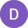 Purple circle with white letter "D" inside.