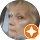 Elderly person with star icon on image.