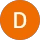 Orange circle with letter D inside.