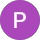 Purple circle with the letter 'P' inside.