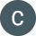 Gray circle with white letter "C" inside.