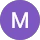 Purple circle with white letter "M".